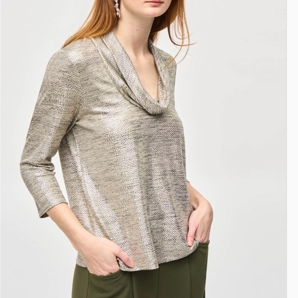 Joseph Ribkoff Cowl Neck Shirt - Picture 2 of 6